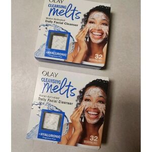 Olay Face Cleansing Melts with Hyaluronic Acid - 2 Boxes , 32ct In Each Box
